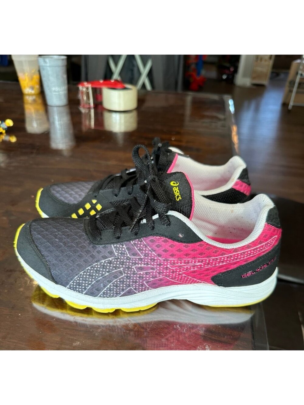 ASICS Gel-Kaliber Women’s Running Shoes Black Pink Yellow Size 8 [COPY]